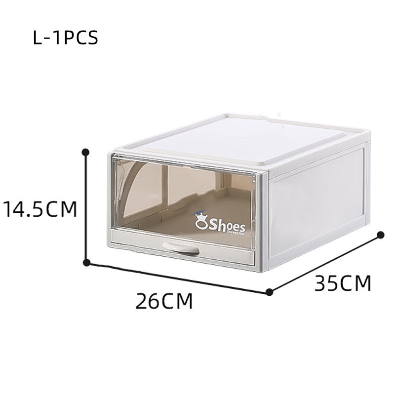 Transparent Stackable Drawer Shoe Rack