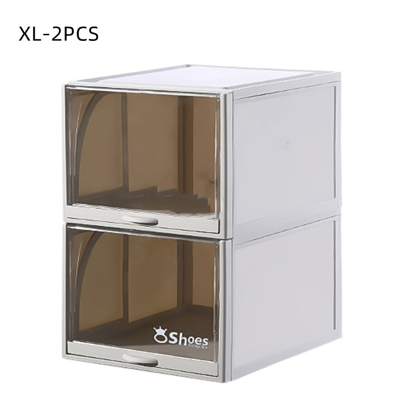 Transparent Stackable Drawer Shoe Rack
