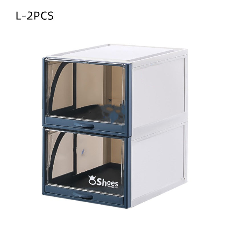 Transparent Stackable Drawer Shoe Rack