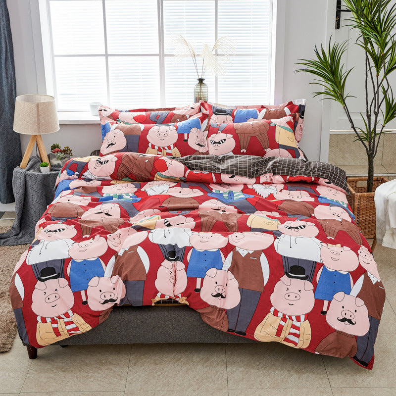 Комплект постільної білизни з чотирьох предметів з алое бавовни