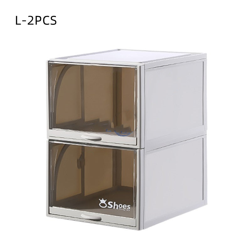 Transparent Stackable Drawer Shoe Rack