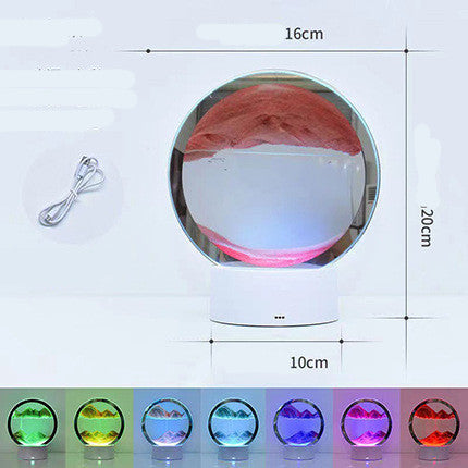 Креативна 3D настільна лампа Quicksand біля ліжка