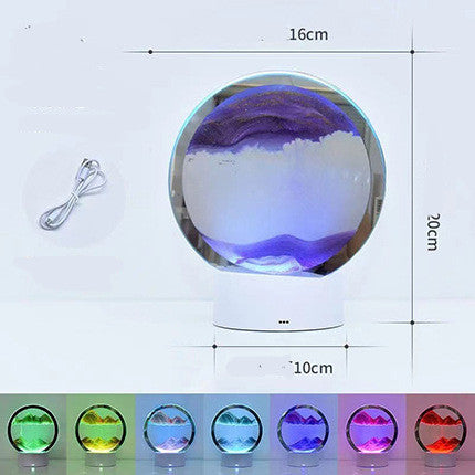 Креативна 3D настільна лампа Quicksand біля ліжка