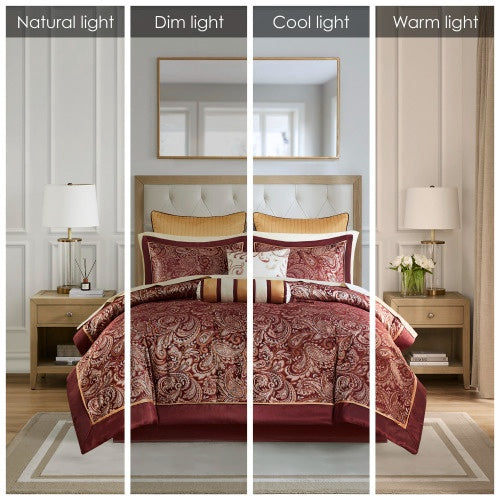 Комплект постільної білизни з 12 предметів з бавовняними простирадлами