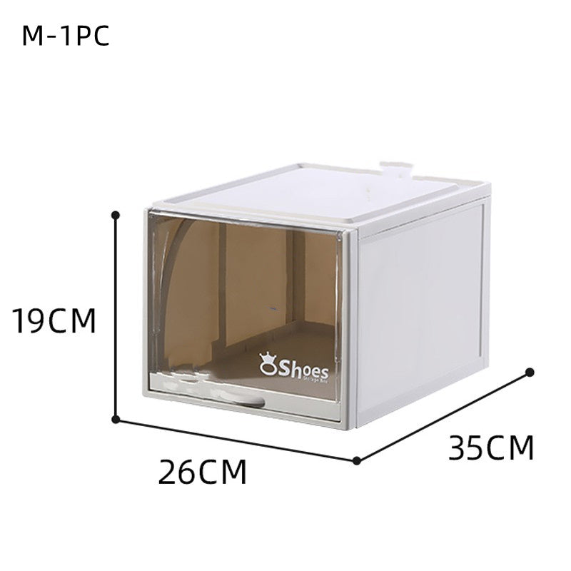 Transparent Stackable Drawer Shoe Rack