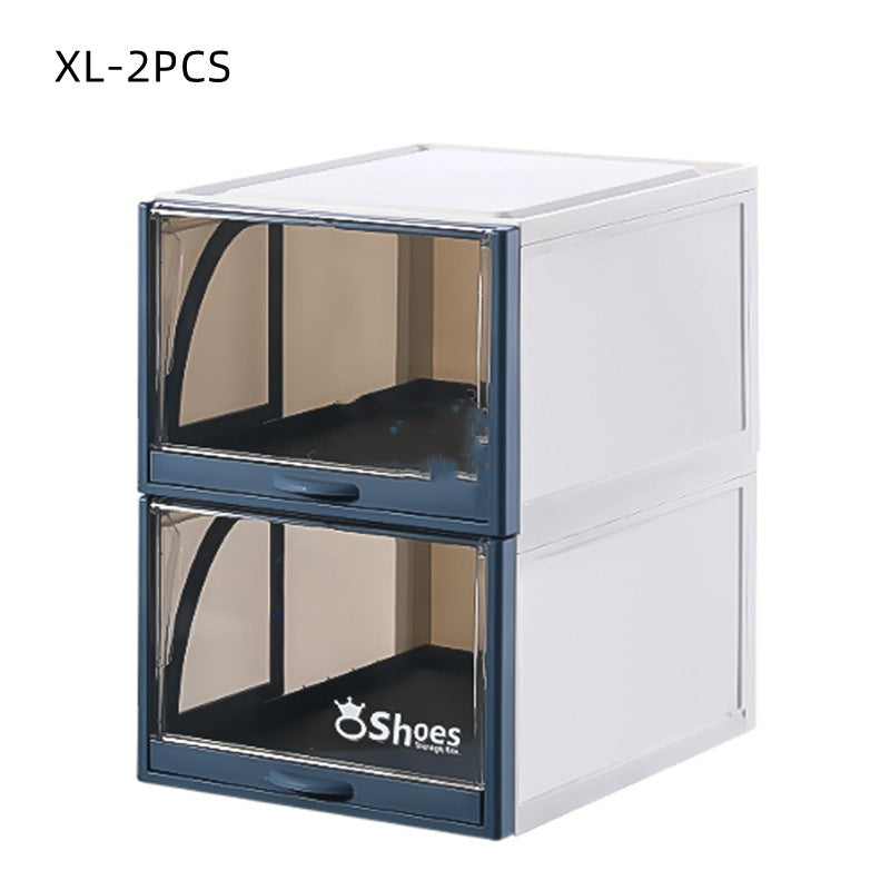 Transparent Stackable Drawer Shoe Rack