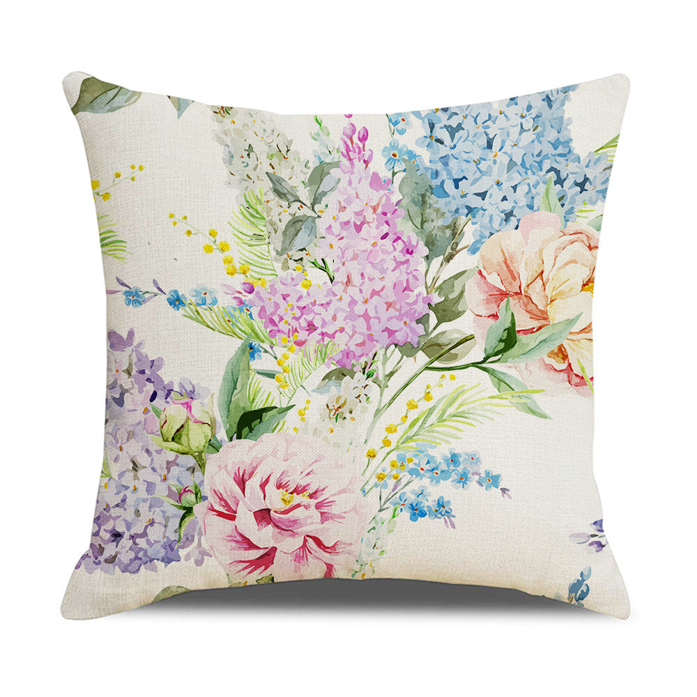 Household Floral Throw Pillowcase