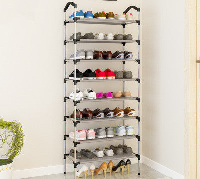 Canvas standing shoe rack