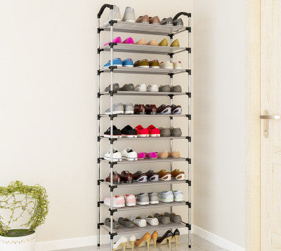 Canvas standing shoe rack