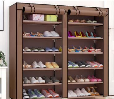 Thick Non-woven Double Row Shoe Cabinet