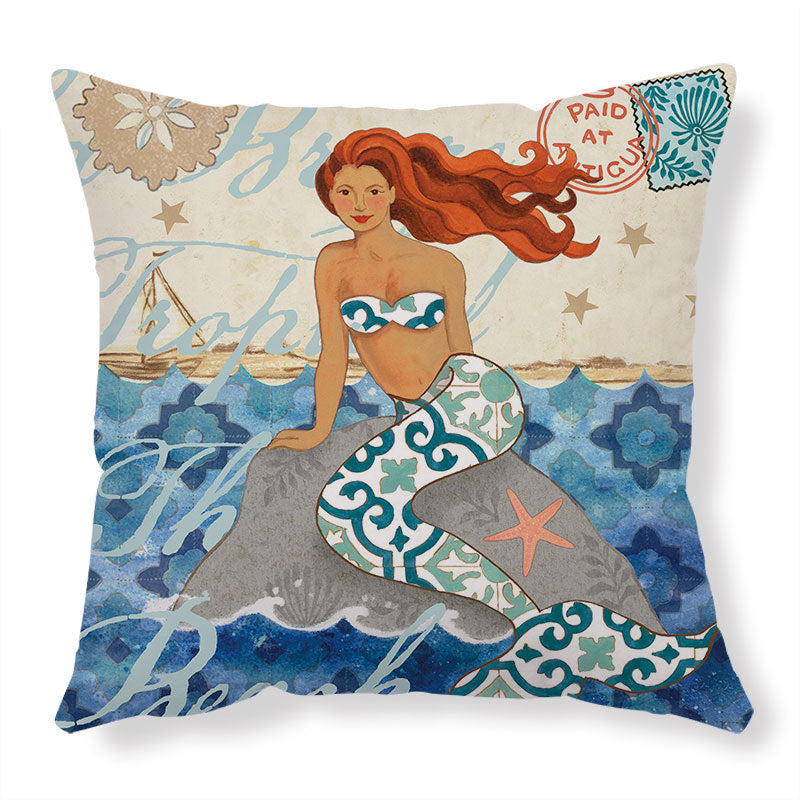 Turtle Printed Throw Pillow Cases