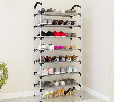 Canvas standing shoe rack