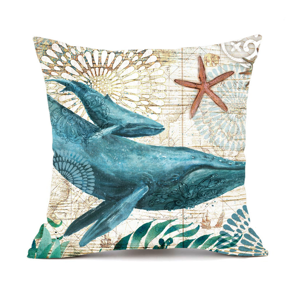 Turtle Printed Throw Pillow Cases