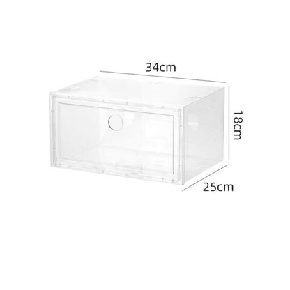 Transparent Plastic Clamshell Shoe Rack