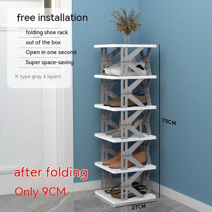 Plastic Installation Folding Shoe Cabinet