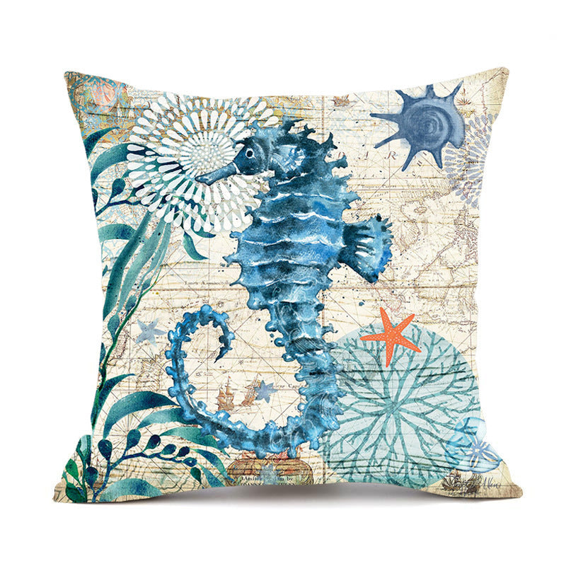 Turtle Printed Throw Pillow Cases