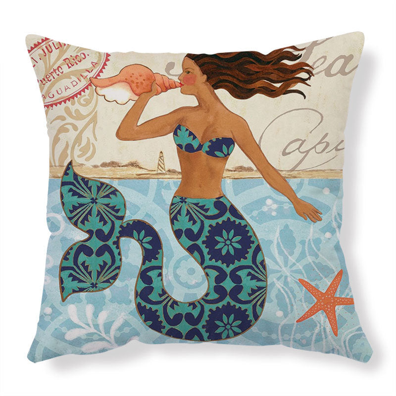 Turtle Printed Throw Pillow Cases