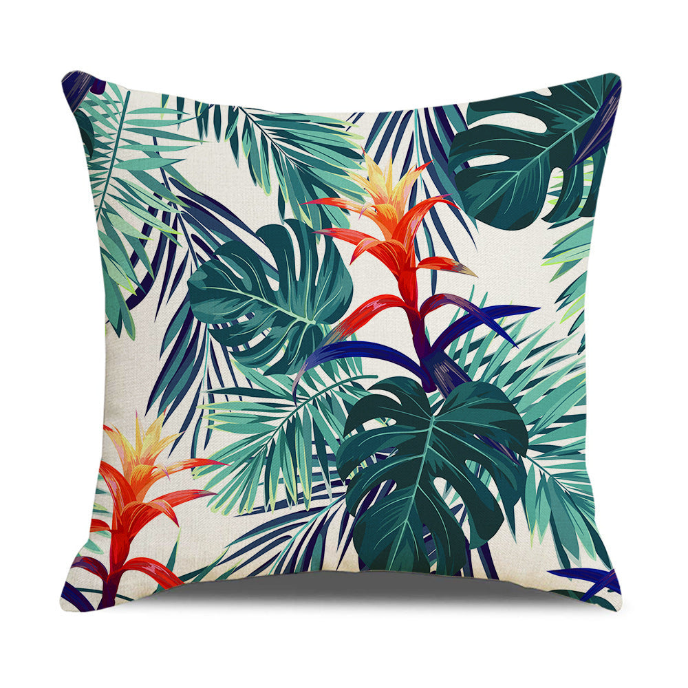 Household Floral Throw Pillowcase